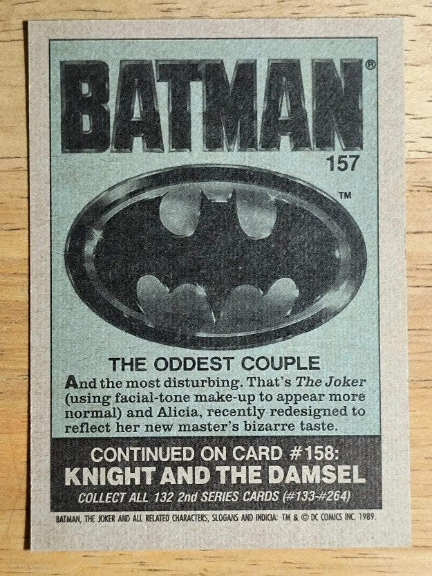 1989 Topps Batman Movie #157 The Oddest Couple