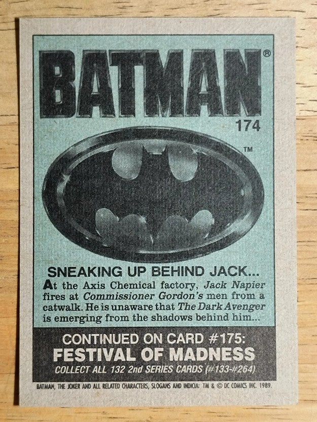 1989 Topps Batman Movie #174 Sneaking Up Behind Jack