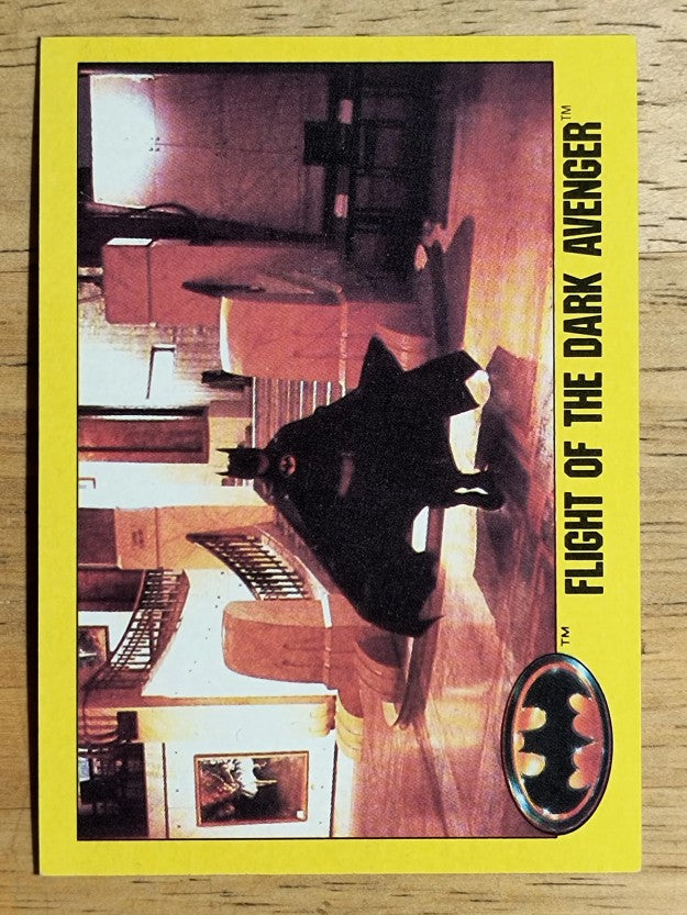 1989 Topps Batman Movie #243 Flight of the Dark Avenger