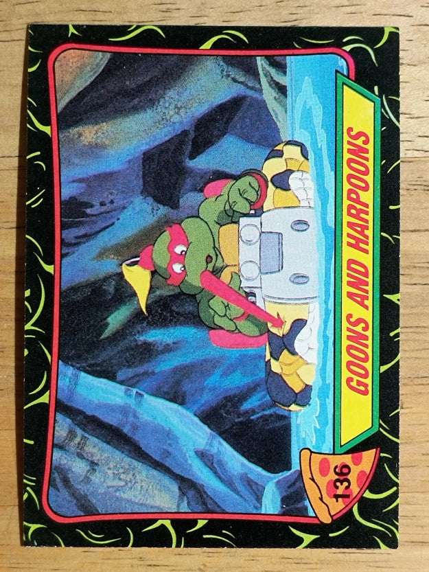 1989 Topps Teenage Mutant Ninja Turtles #136 Goons and Harpoons