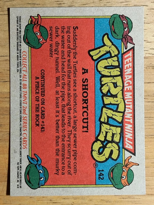 1989 Topps Teenage Mutant Ninja Turtles #142 A Shortcut