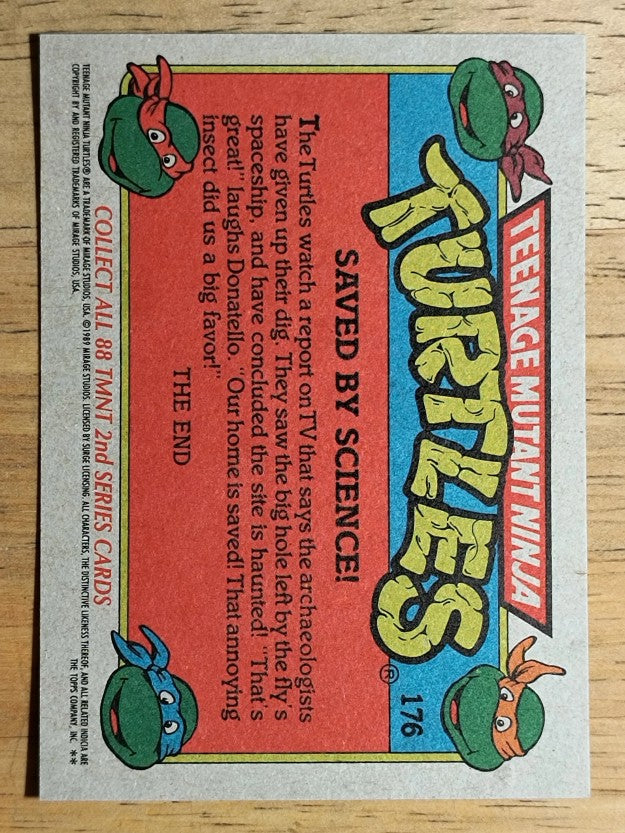 1989 Topps Teenage Mutant Ninja Turtles #176 Saved by Science!
