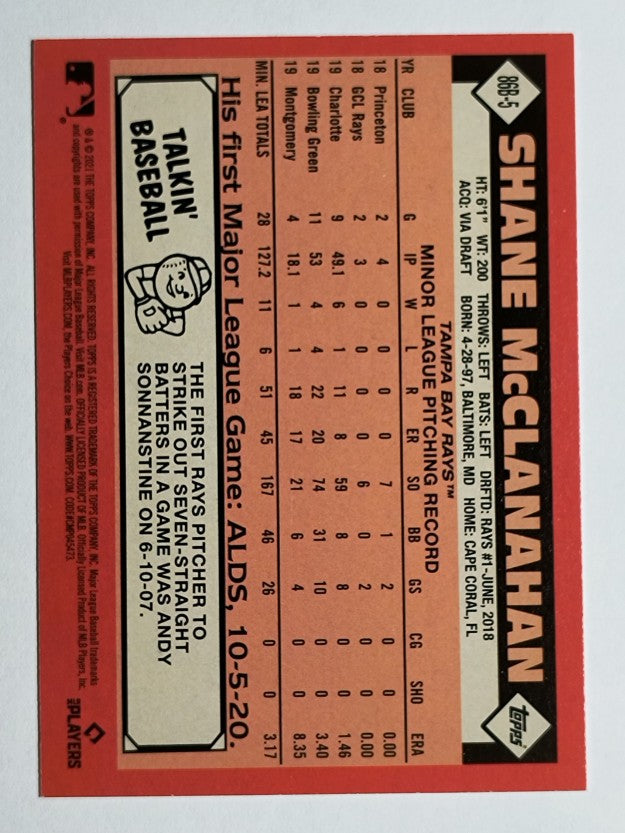 2021 Topps '86 Topps Series 2 #86B5 Shane McClanahan