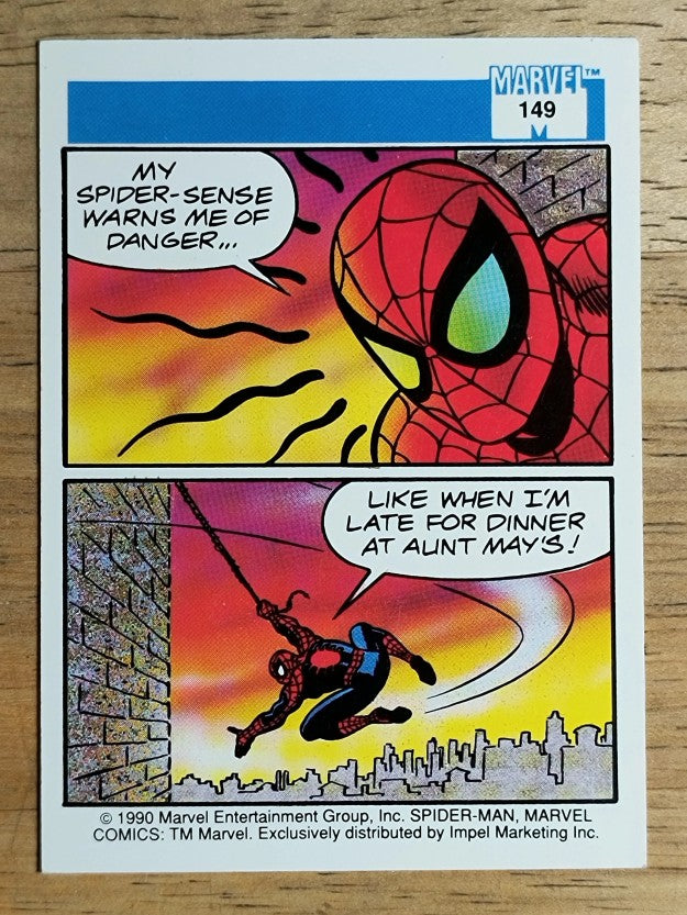 1990 Impel Marvel Universe I #149 Spider-Man (EX)