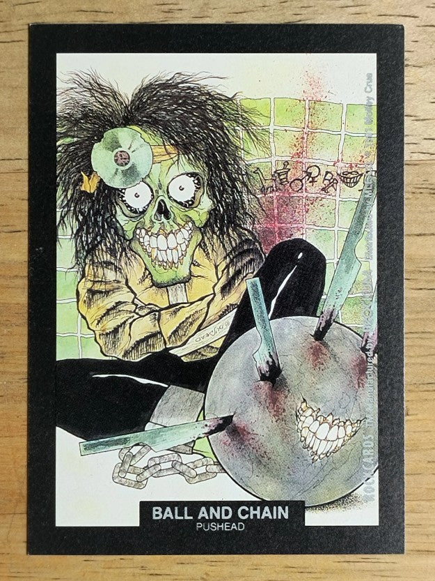 1991 Brockum Rock Cards Art Stickers #17 Ball and Chain SP (EXMT)
