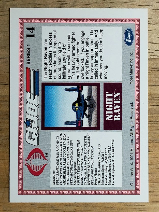 1991 Impel G.I. Joe #14 Night Raven