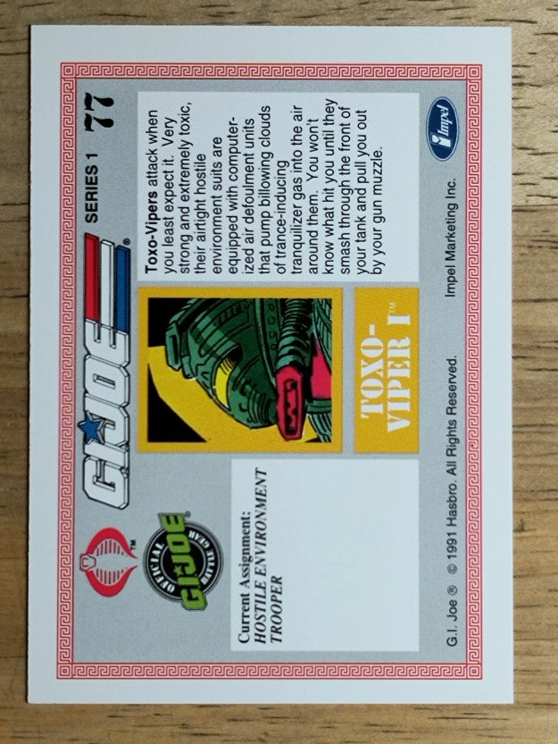 1991 Impel G.I. Joe #77 Toxo-Viper I