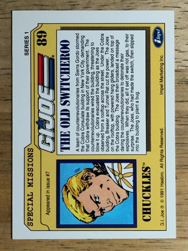 1991 Impel G.I. Joe #89 The Old Switcheroo