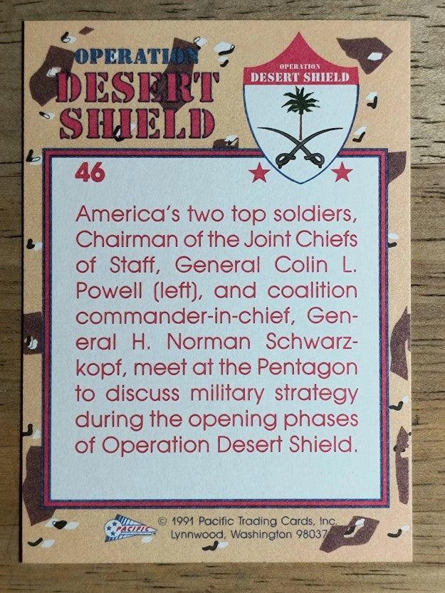 1991 Pacific Operation Desert Shield #46 Top Brass