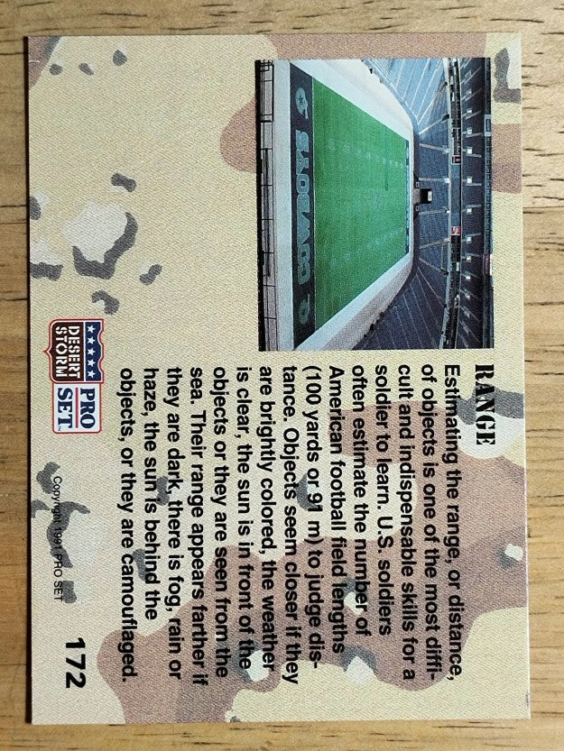 1991 Pro Set Desert Storm #172 Range
