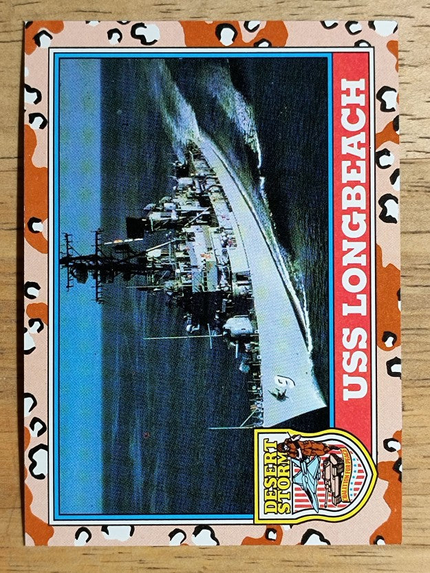 1991 Topps Desert Storm #121 USS Longbeach