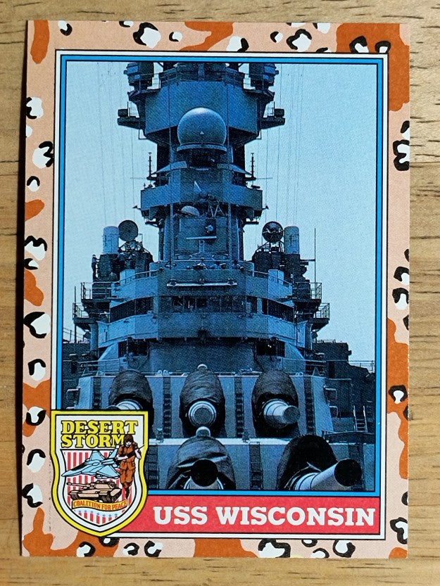 1991 Topps Desert Storm #122 USS Wisconsin