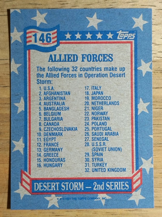 1991 Topps Desert Storm #146 Allied Forces