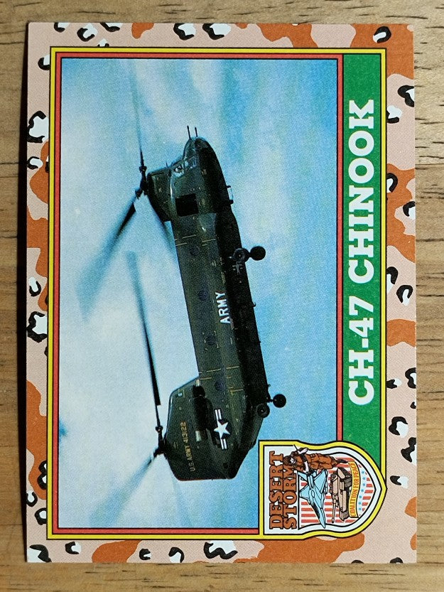 1991 Topps Desert Storm Brown Logo #12 CH-47 Chinook
