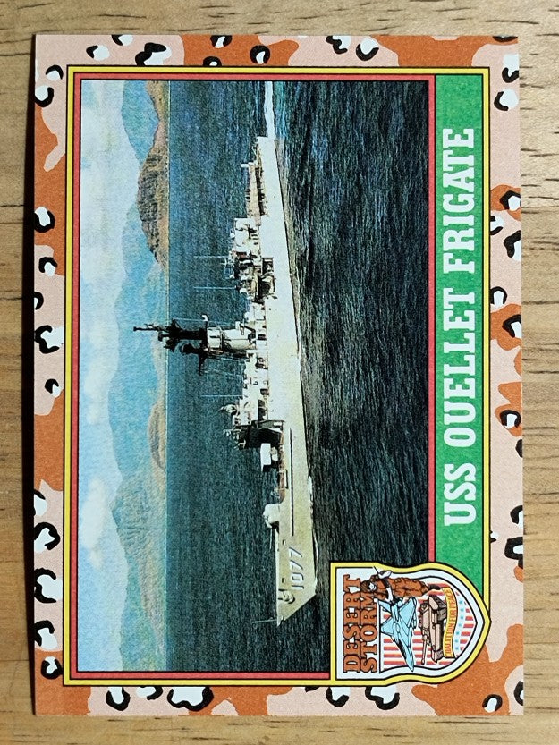 1991 Topps Desert Storm Brown Logo #61 USS Ouellet Frigate