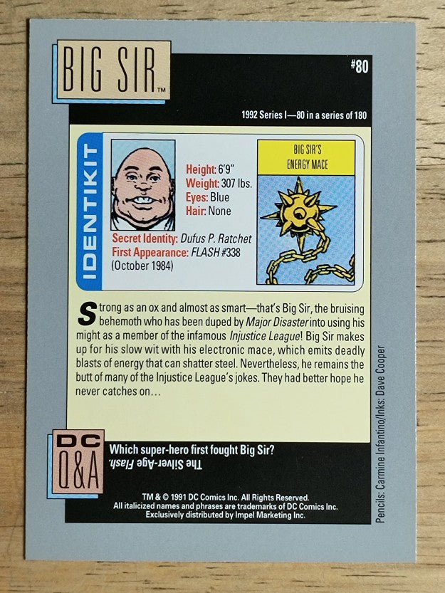 1992 Impel DC Comics Cosmic #80 Big Sir's Energy Mace