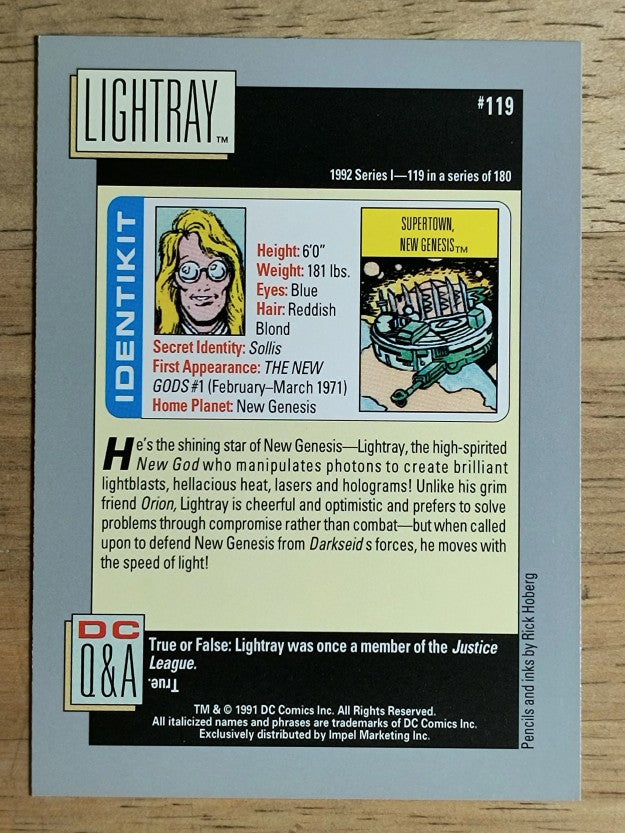 1992 Impel DC Comics Cosmic #119 Supertown, New Genesis