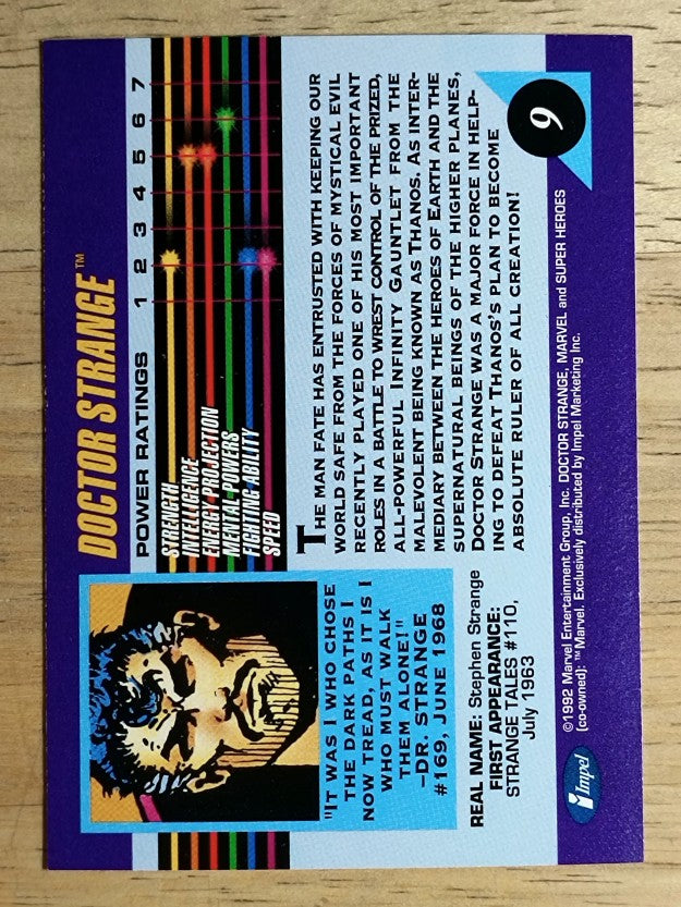 1992 Impel Marvel Universe III #9 Doctor Strange