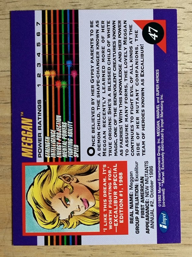 1992 Impel Marvel Universe III #47 Meggan