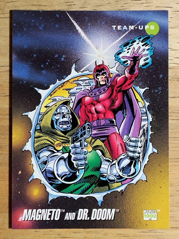 1992 Impel Marvel Universe III #78 Magneto/Dr. Doom