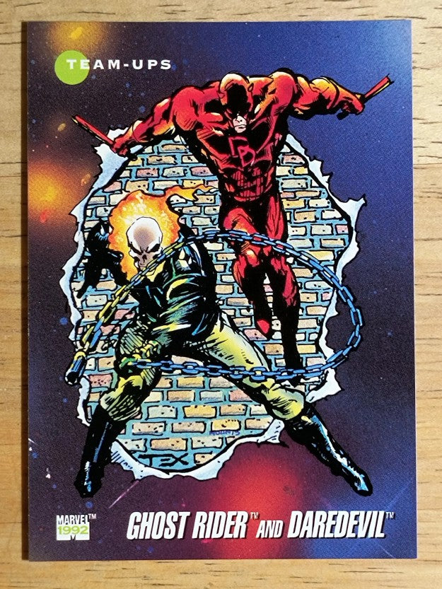 1992 Impel Marvel Universe III #90 Ghost Rider/Daredevil