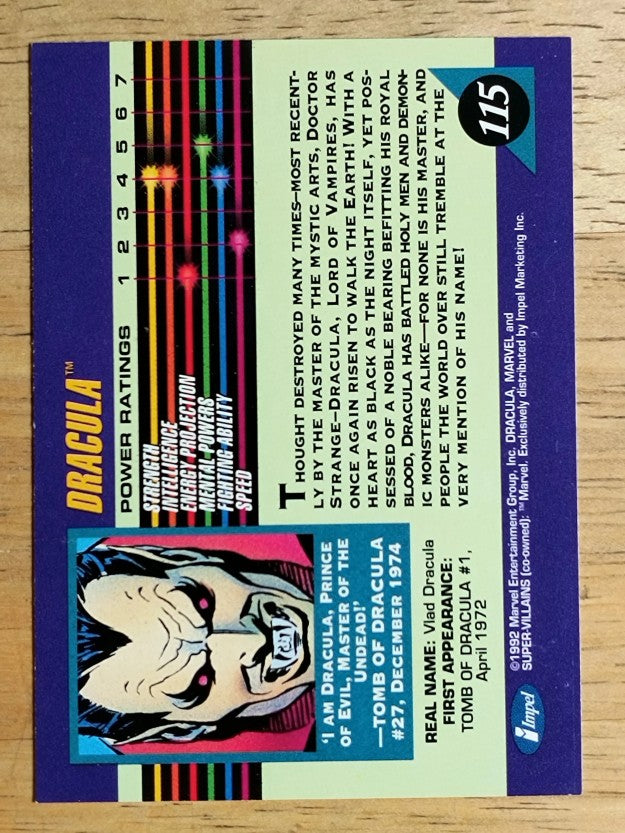 1992 Impel Marvel Universe III #115 Dracula