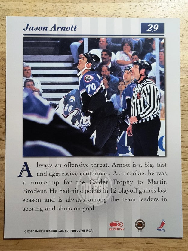 1997-98 Studio Portraits 8x10 #29 Jason Arnott
