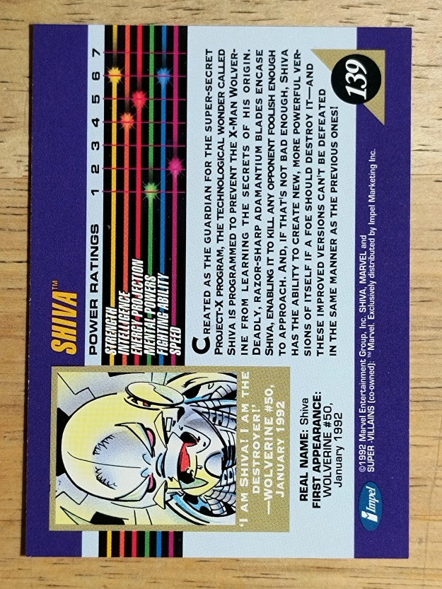 1992 Impel Marvel Universe III #139 Shiva