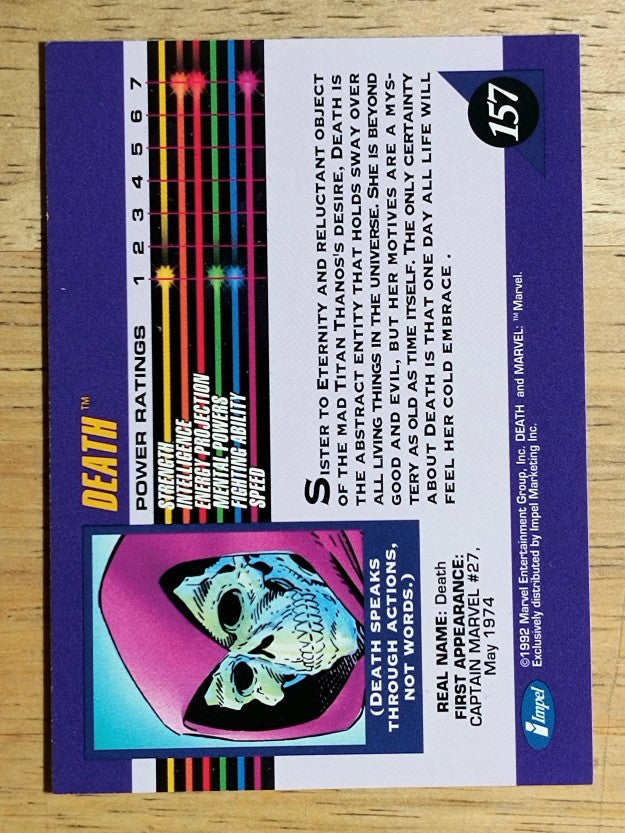 1992 Impel Marvel Universe III #157 Death