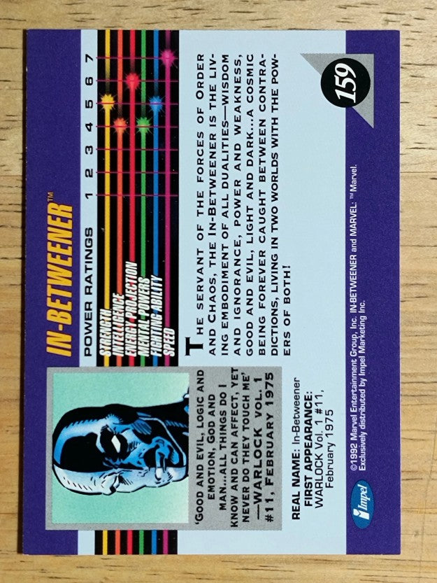 1992 Impel Marvel Universe III #159 In-Betweener