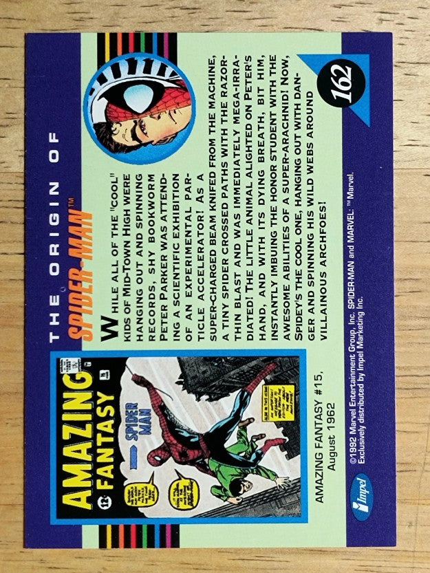 1992 Impel Marvel Universe III #162 Spider-Man
