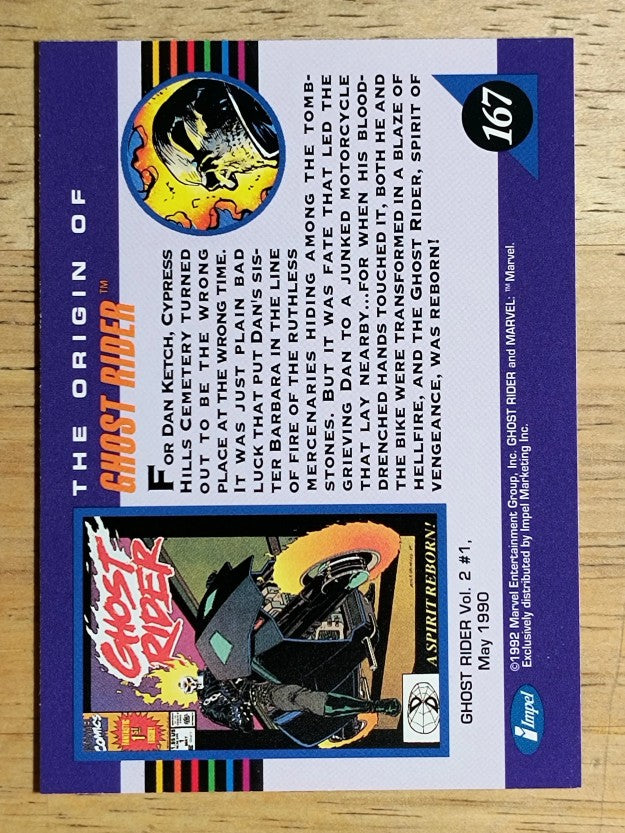 1992 Impel Marvel Universe III #167 Ghost Rider