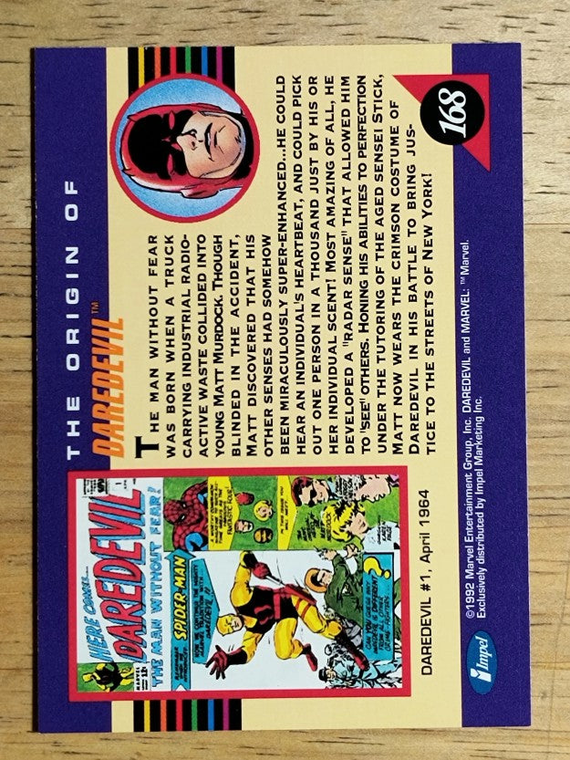 1992 Impel Marvel Universe III #168 Daredevil