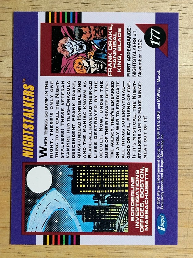 1992 Impel Marvel Universe III #177 Nightstalkers