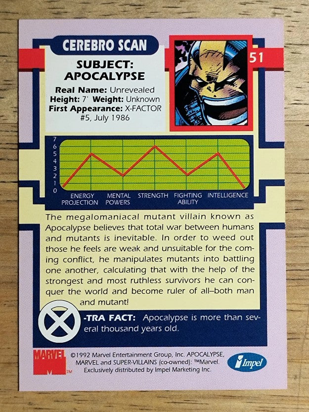 1992 Impel Uncanny X-Men #51 Apocalypse (NM)