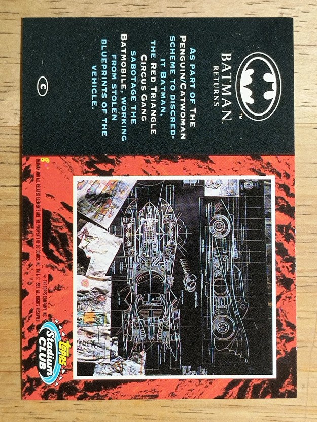 1992 O-Pee-Chee Batman Returns Stadium Club Inserts #C As part of the Penguin