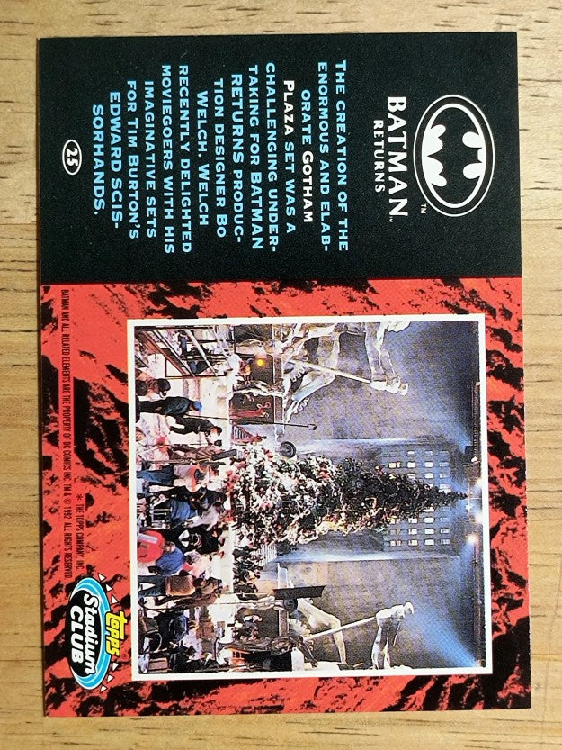 1992 Stadium Club Batman Returns #25 The creation of the enormous
