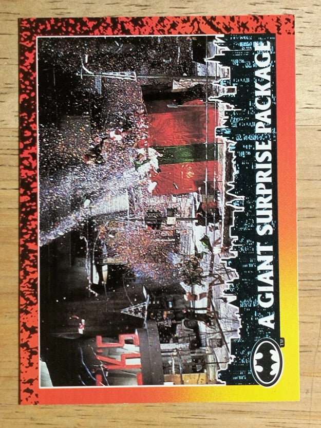 1992 Topps Batman Returns #14 A Giant Surprise Package