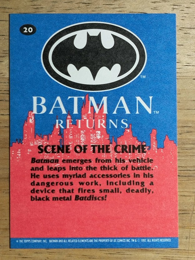 1992 Topps Batman Returns #20 Scene of the Crime