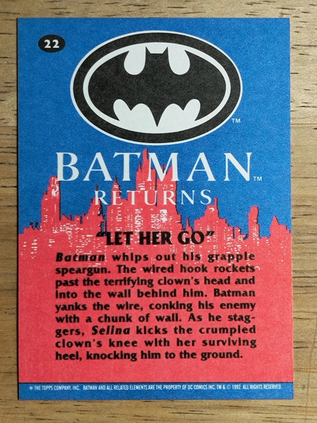 1992 Topps Batman Returns #22 Let Her Go