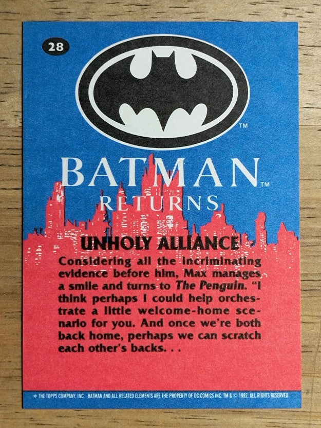 1992 Topps Batman Returns #28 Unholy Alliance