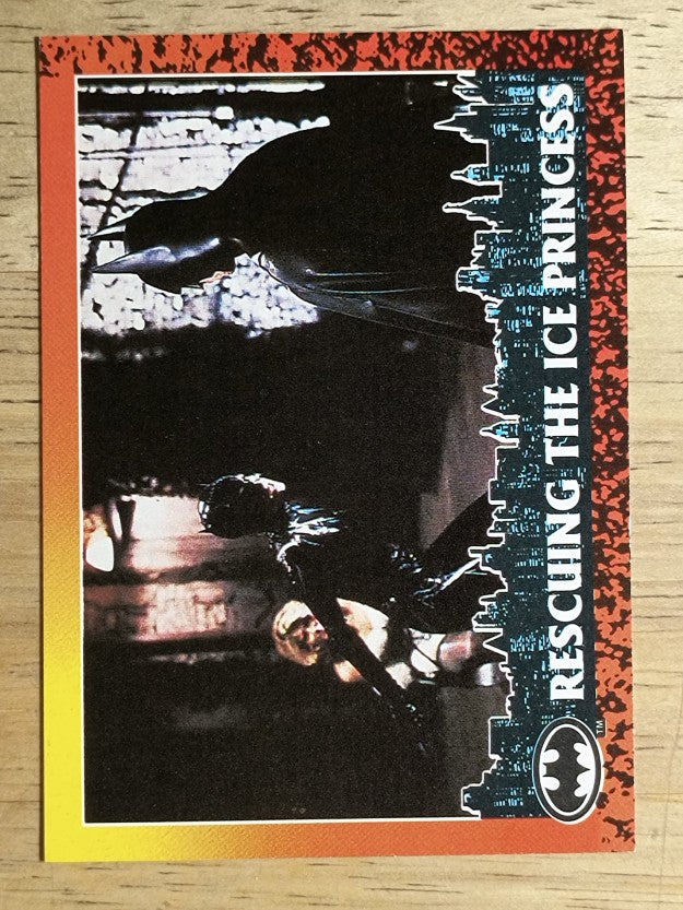 1992 Topps Batman Returns #49 Rescuing the Ice Princess