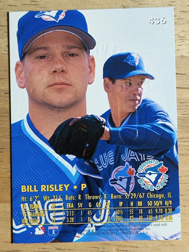 1996 Ultra Gold Medallion #436 Bill Risley