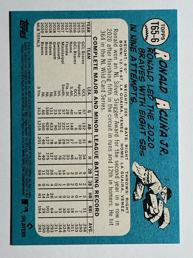 2021 Topps '65 Topps Redux #T656 Ronald Acuna Jr.