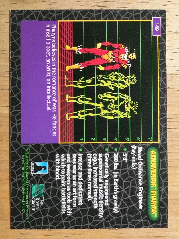 1993 The River Group Plasm Zero #149 Armamentor Pharynx