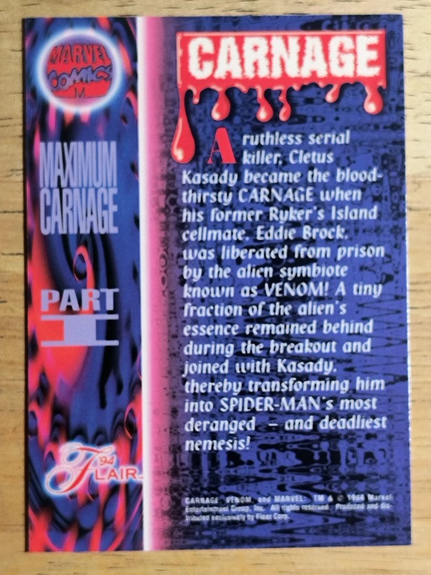 1994 Flair Marvel Annual #135 Carnage