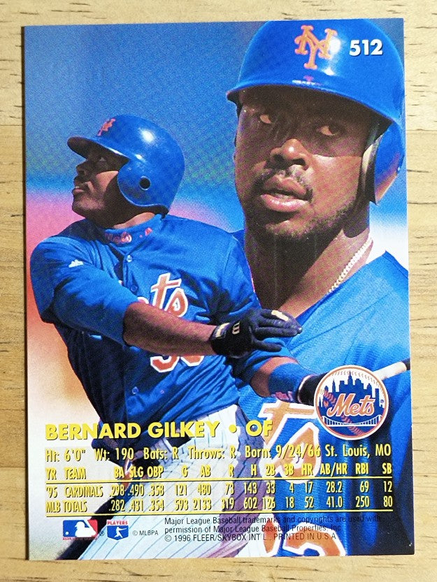 1996 Ultra Gold Medallion #512 Bernard Gilkey