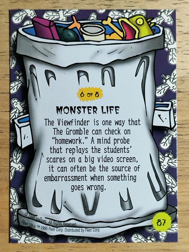 1995 Fleer Ultra Real Monsters #87 Video Visions