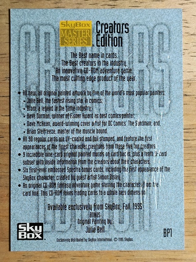 1995 SkyBox Creator's Edition Promos #BP1 1995 Tetonka Embossed (NM)