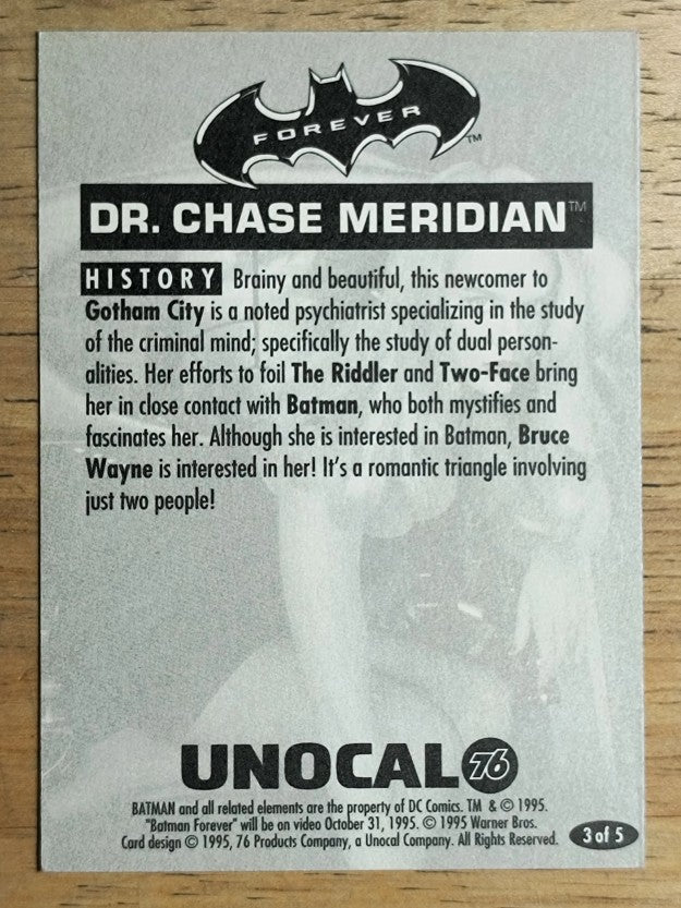 1995 Unocal Batman Forever #3 Dr. Chase Meridian (EXMT)
